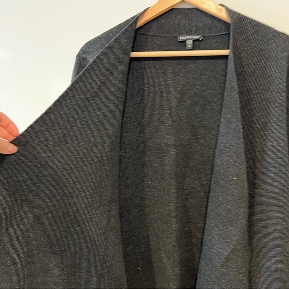 Eileen Fisher Wool Drape Cardigan Sweater - Picture 6 of 14